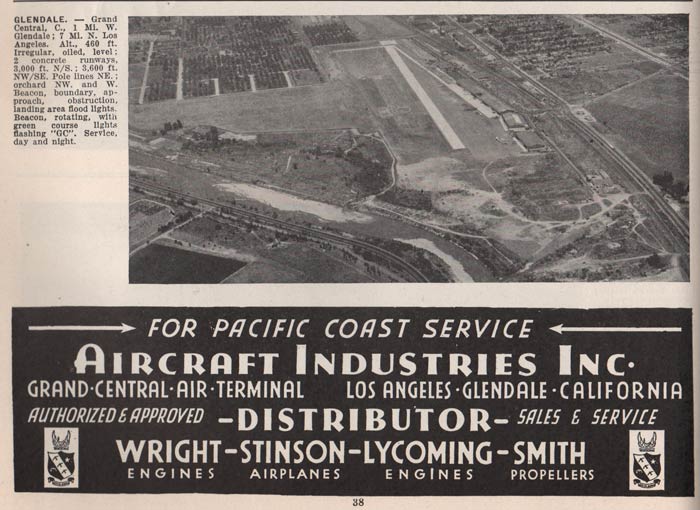 Grand Central Air Terminal, Ca. 1938 (Source: Webmaster)