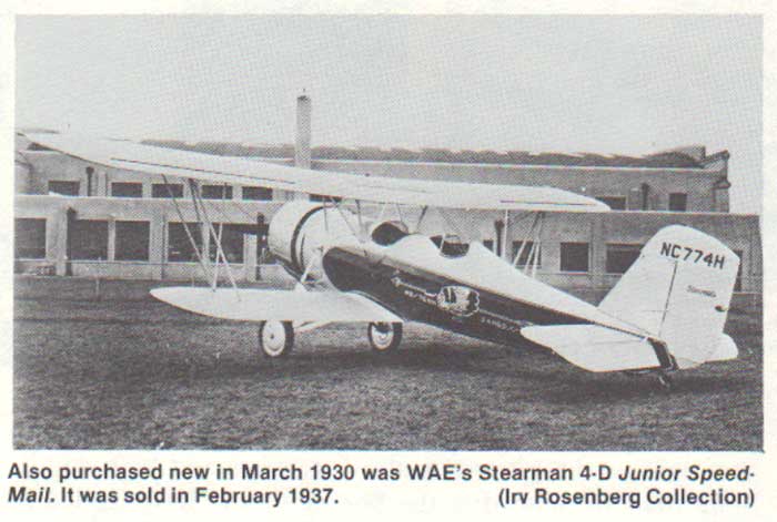 Stearman NC774H, Date & Location Unknown (Source: JAAHS)