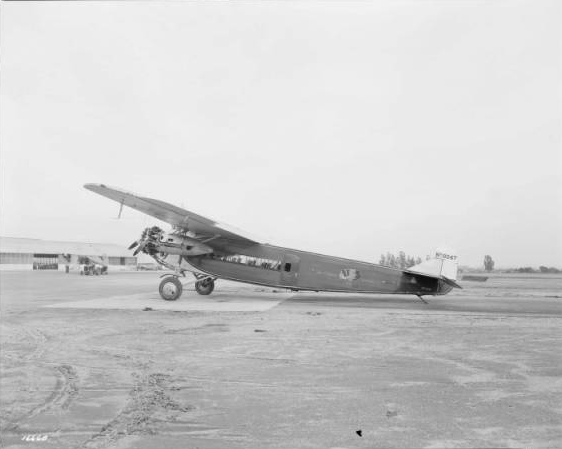 Fokker F-10 NC8047, January 28, 1930, Los Angeles, CA (Source: HDL)