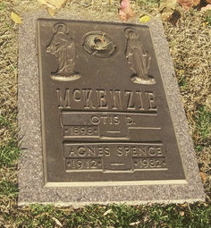 O.D. McKenzie, Headstone, Ca. 1987 (Source: FindaGrave)