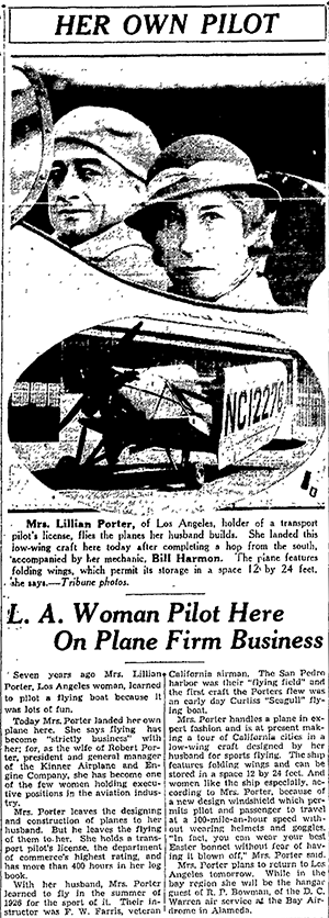 Oakland Tribune, April 28, 1933 (Source: Woodling) 